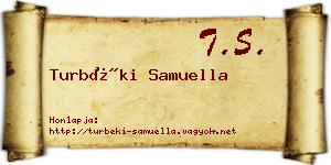 Turbéki Samuella névjegykártya